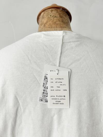 【未使用】harmonie Tシャツ オフホワイト 画像7