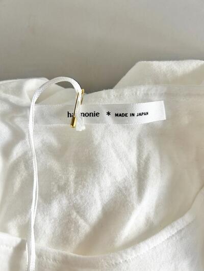 【未使用】harmonie Tシャツ オフホワイト 画像9