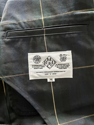 【美品】R&D.M.Co- オールドマンズテーラー チェックジャケット 画像6