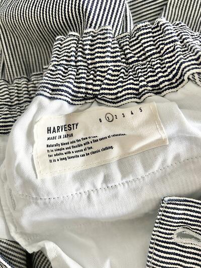 【美品】HARVESTY サーカスパンツ インディゴ・ホワイト 画像7
