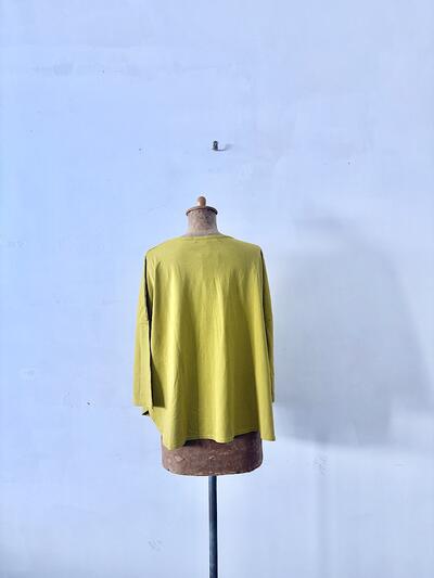 【未使用】harmonie  オーガニックコットン プルオーバー　マスタード 画像6