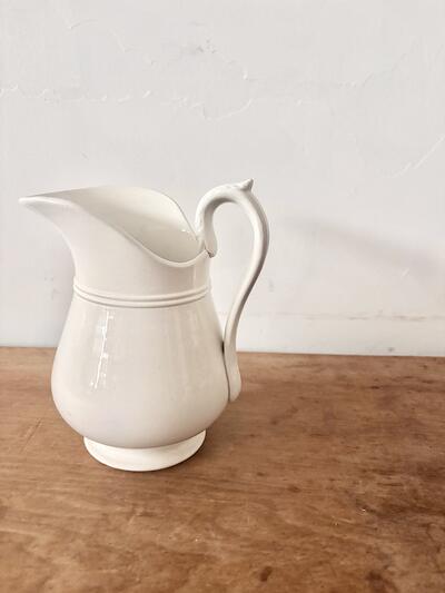 【フランスアンティーク 】サルグミンヌ ピシェ（水差し）高さ18cm ホワイト 画像5