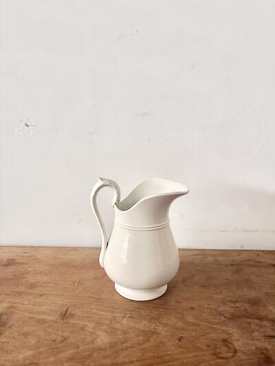 【フランスアンティーク 】サルグミンヌ ピシェ（水差し）高さ18cm ホワイト 画像7