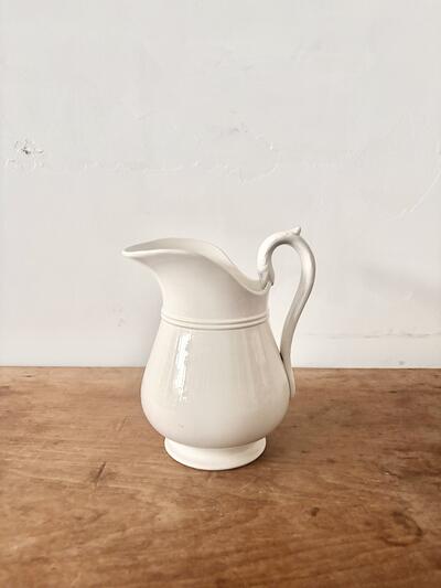 【フランスアンティーク 】サルグミンヌ ピシェ（水差し）高さ18cm ホワイト 画像3