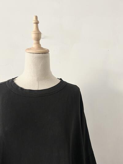 【美品】45R　BIG T-SHIRT　黒　コットン　サイズ0　 画像2