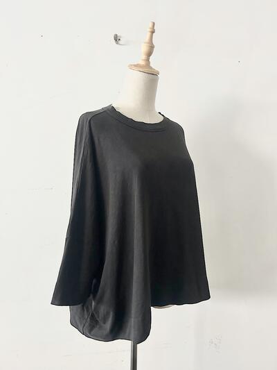 【美品】45R　BIG T-SHIRT　黒　コットン　サイズ0　 画像3
