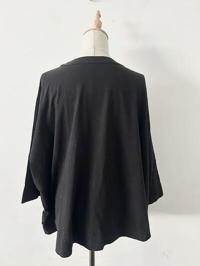 【美品】45R　BIG T-SHIRT　黒　コットン　サイズ0　 画像5