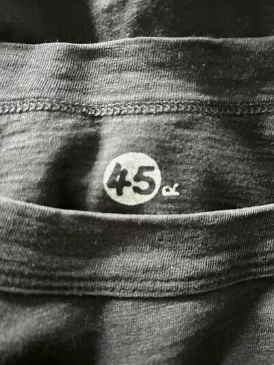【美品】45R　BIG T-SHIRT　黒　コットン　サイズ0　 画像6