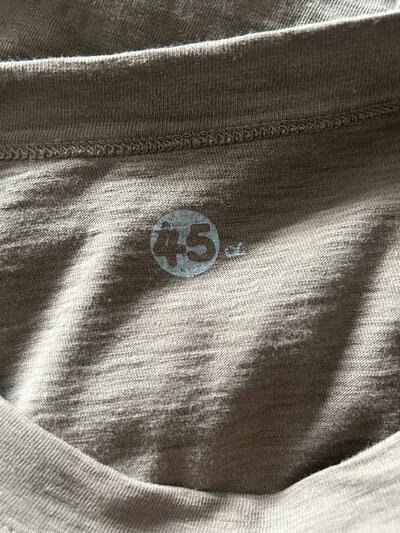 【美品】45R　BIG T-SHIRT　モカ　コットン　サイズ0 画像7