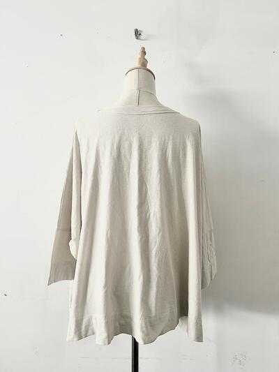 【美品】45R　BIG T-SHIRT　ホワイトベージュ　コットン　サイズ0 画像6