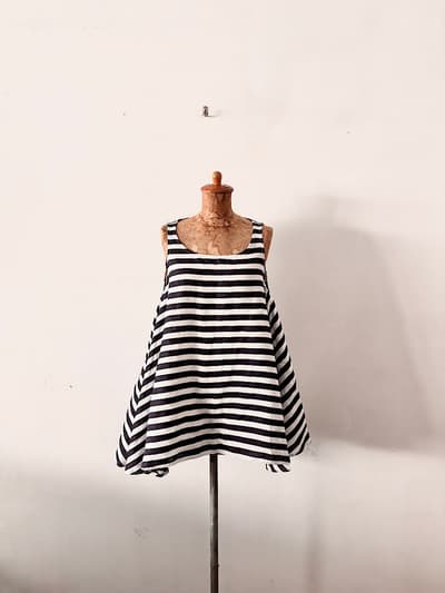 【美品】TOUJOURS   ボーダー　チュニック 画像1