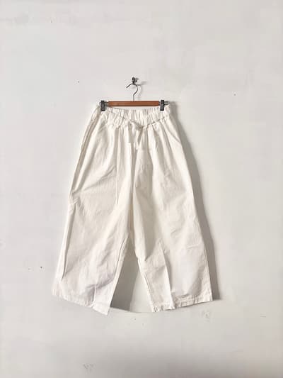 【美品】Gauze# ガーゼ コットン ワイドパンツ ホワイト 白 F（フリーサイズ） 画像1