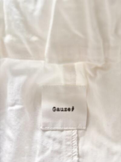 【美品】Gauze# ガーゼ コットン ワイドパンツ ホワイト 白 F（フリーサイズ） 画像6