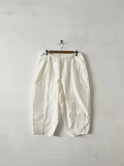 【未使用】GAUZE# コットンナイロンパンツ マットホワイト 画像1