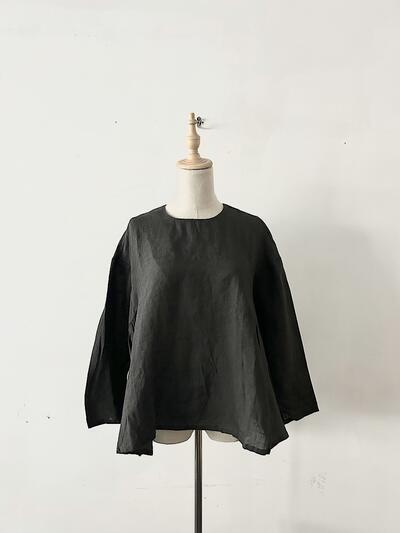 【未使用】Gauze#  スイッチングワイドブラウス 画像7