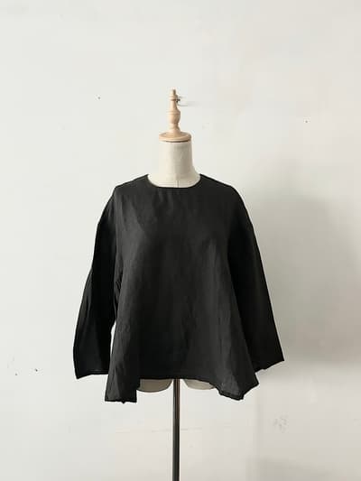 【未使用】Gauze#  スイッチングワイドブラウス 画像1