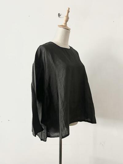 【未使用】Gauze#  スイッチングワイドブラウス 画像3