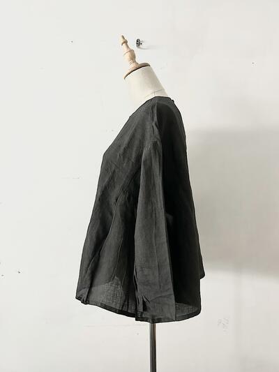 【未使用】Gauze#  スイッチングワイドブラウス 画像4