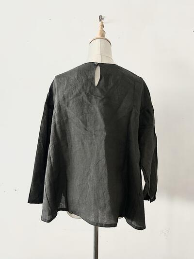 【未使用】Gauze#  スイッチングワイドブラウス 画像5