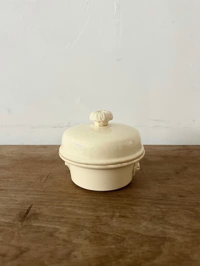【フランス アンティーク】 SIMPLEX 蓋付 テリーヌ型 陶器 小物入れ　 画像1