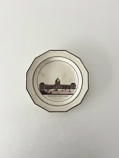 【フランスアンティーク】19世紀 　オクトゴナルプレートPalais des Beaux Arts　刻印あり　 画像1