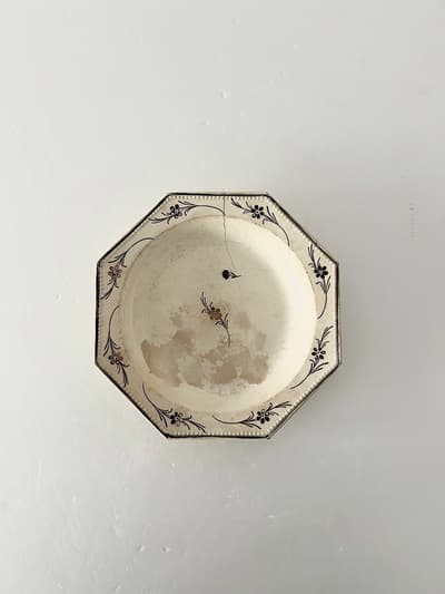 【フランスアンティーク】19世紀 Montereau　モントロー オクトゴナル プレート  刻印有　 画像1