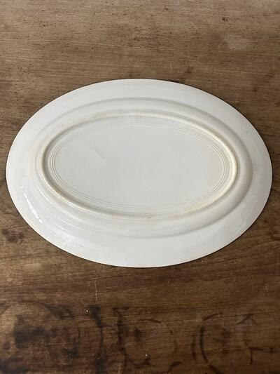 【フランスアンティーク】 白磁 オーバルプレート 大皿 31cm / 蚤の市 ブロカント 画像8