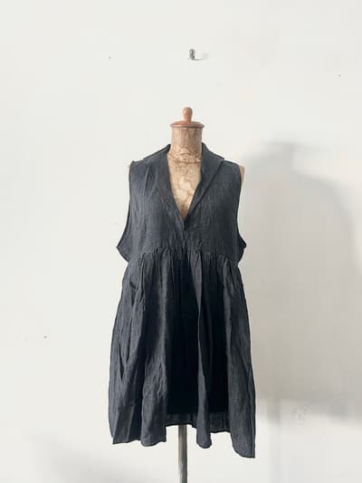 【美品】Toujours   リネンチュニック  スミクロ 画像1