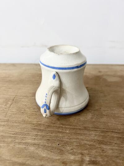 フランスアンティーク ブリュロ カップ 青ライン サルグミンヌ 19世紀 画像3