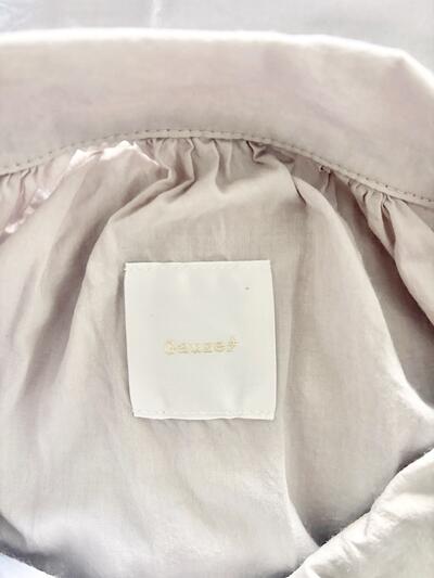 【美品】Gauze#（ガーゼ）コットンギャザーブラウス グレーホワイト 画像7