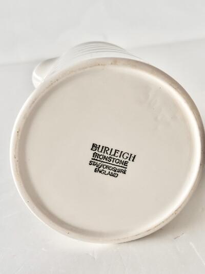 【英国製】Burleigh バーレイ アイアンストーン ホワイトジャグ ピッチャー　稀少 画像4