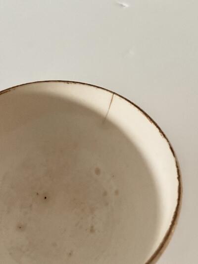 【ヴィンテージ】ベルギー BOCH ボッホ カフェオレボウル 白 エクリュ　 画像4