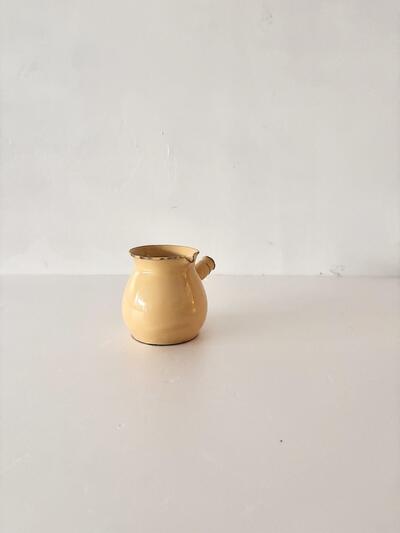 【フランスアンティーク】陶器 片手ジャグ イエローベージュ  画像8