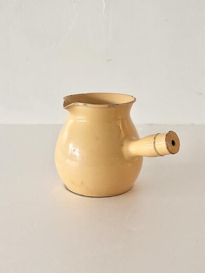 【フランスアンティーク】陶器 片手ジャグ イエローベージュ  画像10