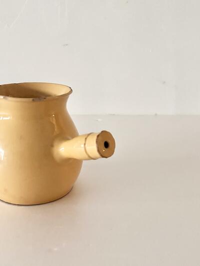 【フランスアンティーク】陶器 片手ジャグ イエローベージュ  画像6