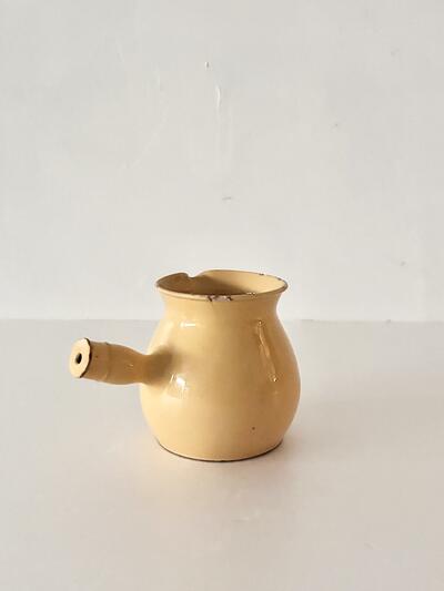 【フランスアンティーク】陶器 片手ジャグ イエローベージュ  画像3