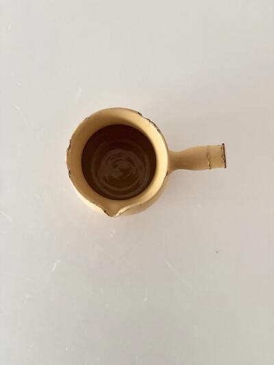 【フランスアンティーク】陶器 片手ジャグ イエローベージュ  画像2