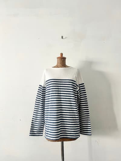 45R   コットンボーダーTシャツ　サイズ3 画像1
