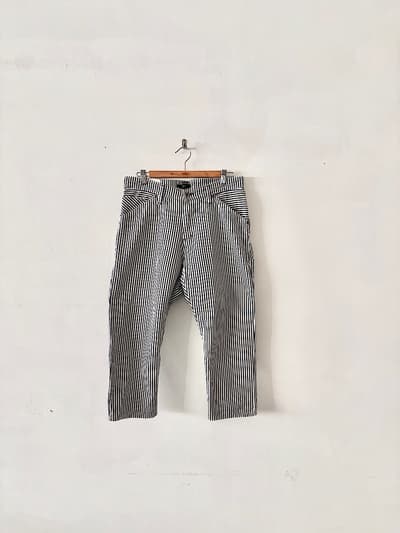 【美品】Johnbull ジョンブル ヒッコリー ストライプ ワークパンツ Lサイズ　 画像1