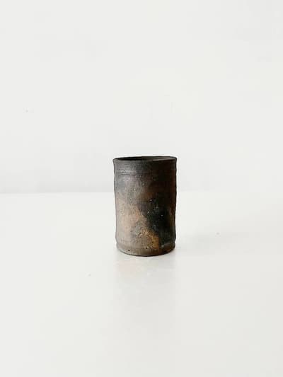 【美品】境知子　カトラリースタンド　焼き締め 画像1