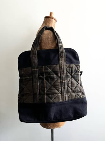 【未使用】Khadi and Co.　キルティングバッグ　コットン混　ウール混 画像1