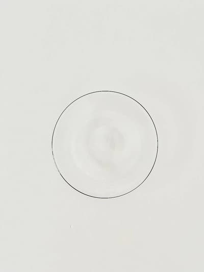 【美品】ガラス皿　口線加工　縁取り皿　ブラック　１ 画像1