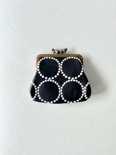 mina perhonen　tambourine　cuddle purse　レザー　がま口 画像1