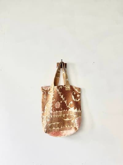 【美品】pokipcee　刺繍バッグ　コットン　インド製 画像1