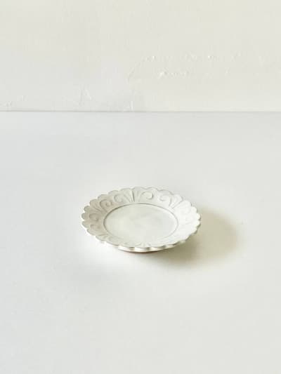 【美品】大井博史　粉引　唐草　豆皿　② 画像1