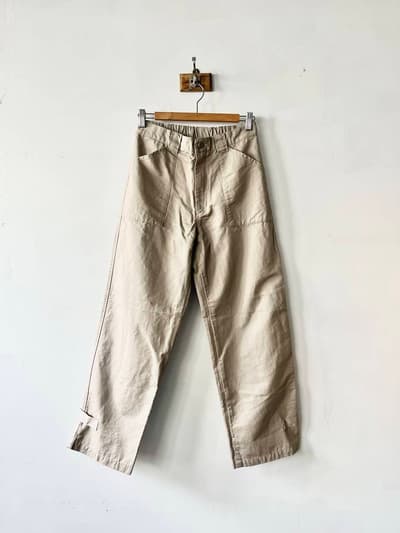 【未使用】NATURAL LANDRY　コットンリネンパンツ　ベージュ　サイズ１ 画像1