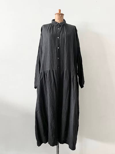 ICHI Antiquites　リネンストライプワンピース  画像1