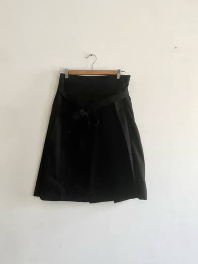 MHL. ウール 巻きスカート ラップスカート プリーツ サイズ3 ブラック 画像1