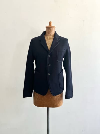 【美品】HAVERSACK 　ウール混ジャケット　サイズ１　ネイビー 画像1