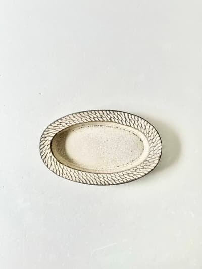 【美品】山本雅則　しのぎオーバル　　23.5cm 画像1